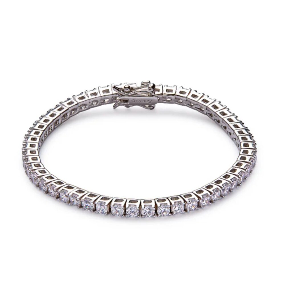 Dorsey Kate Tennis Bracelet 3mm White Sapphire Silver Lab Grown